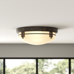 Flush mount clearance ceiling light rustic